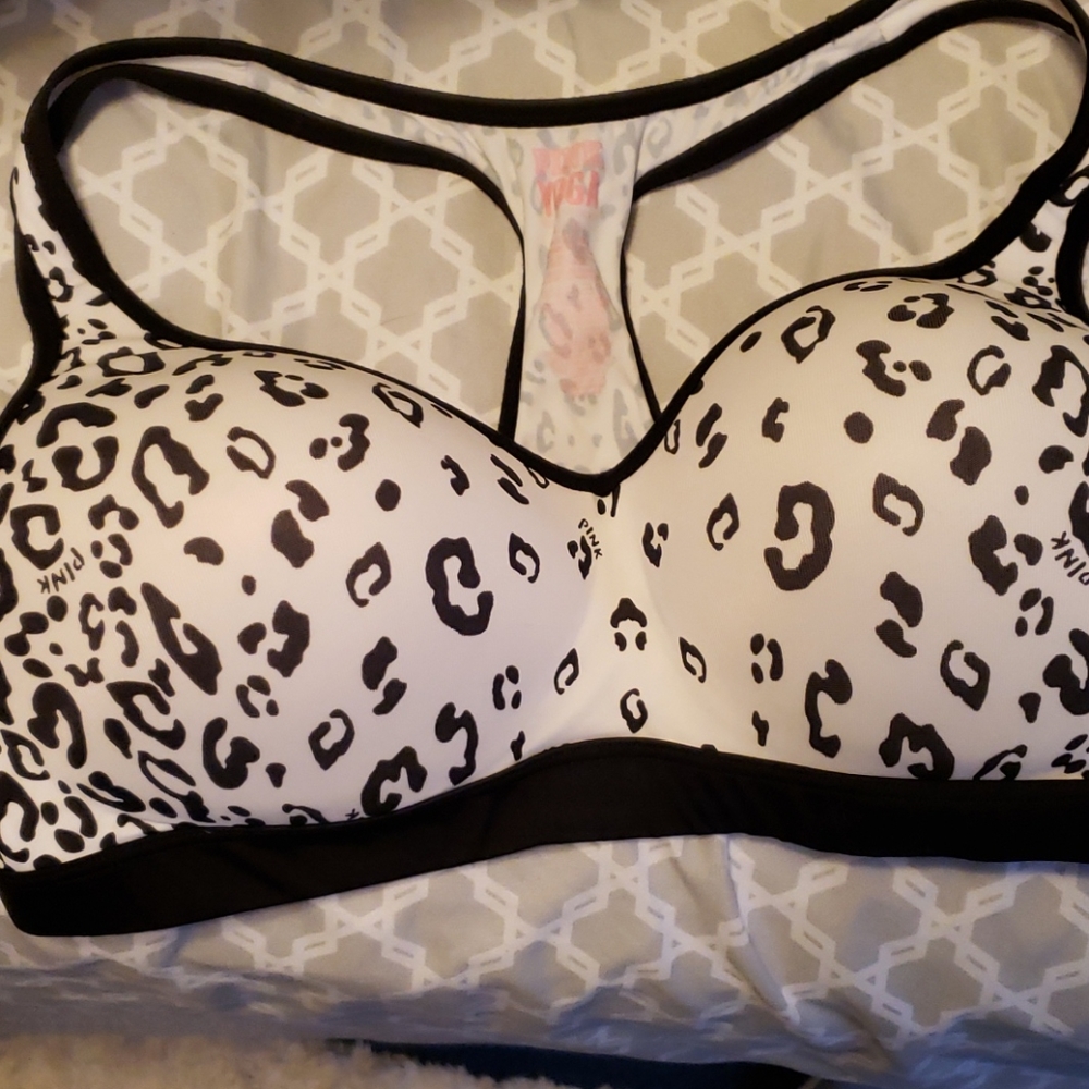 Pink yoga bra